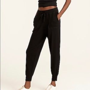 J. Crew cotton cashmere black jogger pant XXS NWT Athleisure joggers sweater
